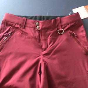 Athleta slim burgundy ski pants. 8. New w tags